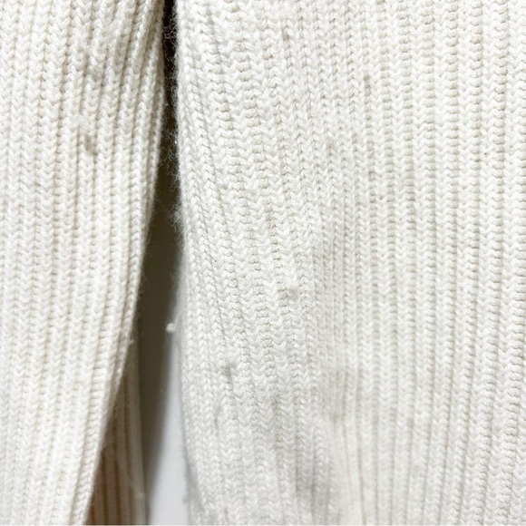 Maje Cream Wool Blend Sweater Size 3 Size Medium Ribbed Cableknit - Picture 8 of 15